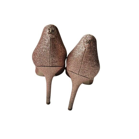 Sam Edelman Rose Gold Glittery Hazel Pumps Pointed Toe Stiletto Heels Size 7 - Picture 3 of 11